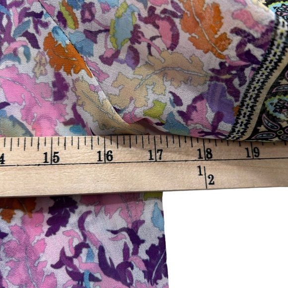 Anthropologie Figueroa & Flower Tunic Front Tie Blouse Sz Petite Small PS - Picture 10 of 13